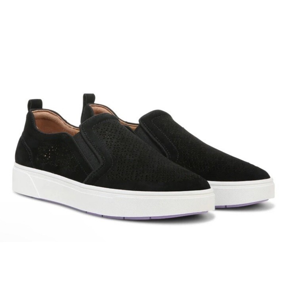 Vionic‎ Kimmie Perf Sneaker Womens 8.5 Black Arch Support New - Picture 5 of 10